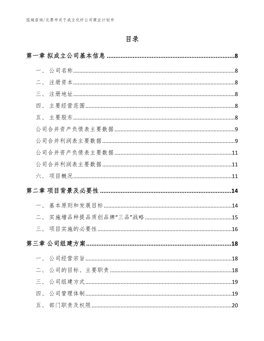 北票市关于成立化纤公司商业计划书_第2页