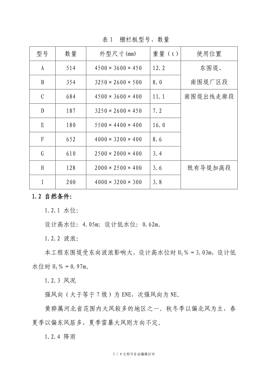 围海造陆工程栅栏板安装施工_第3页