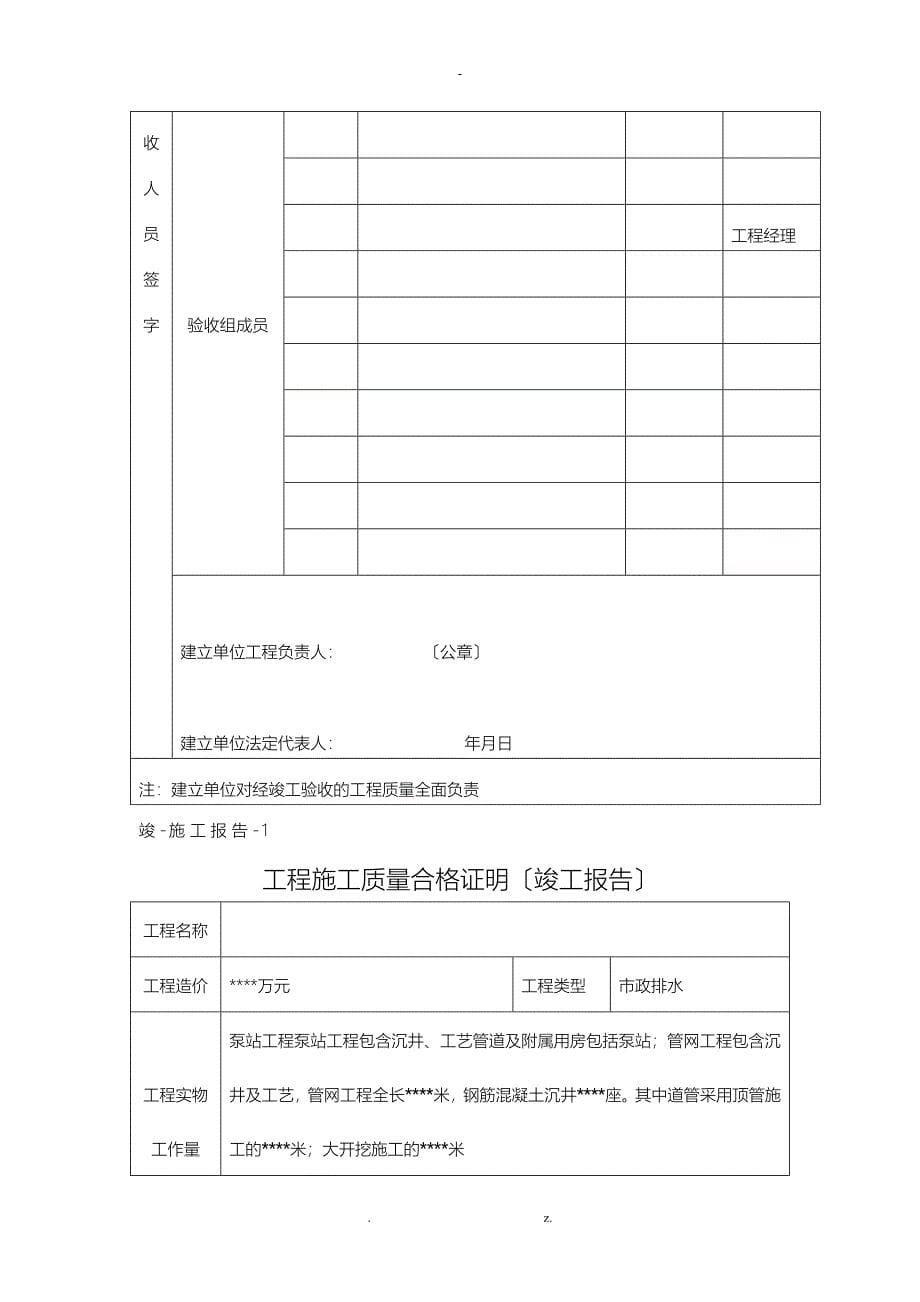 市政工程竣工验收报告模板_第5页