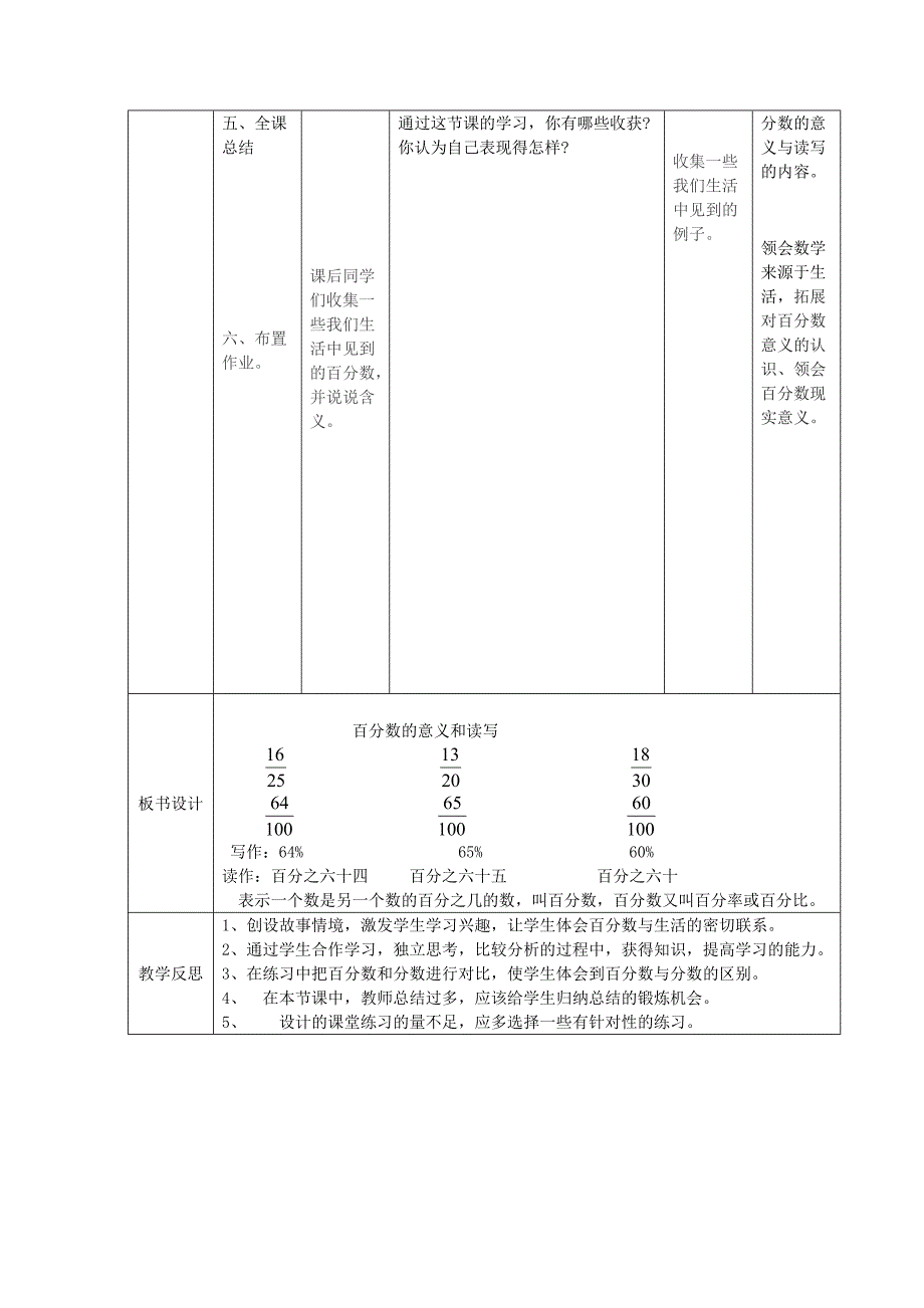 《百分数的意义和写法》教学设计.doc_第5页