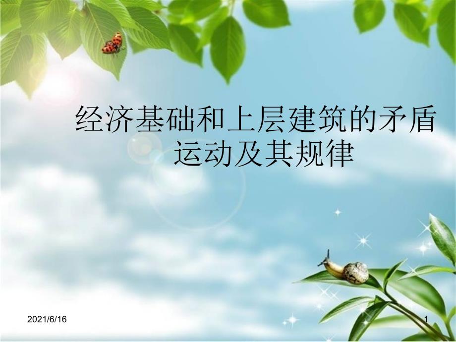 马哲PPT___经济基础和上层建筑的矛盾运动规律_第1页