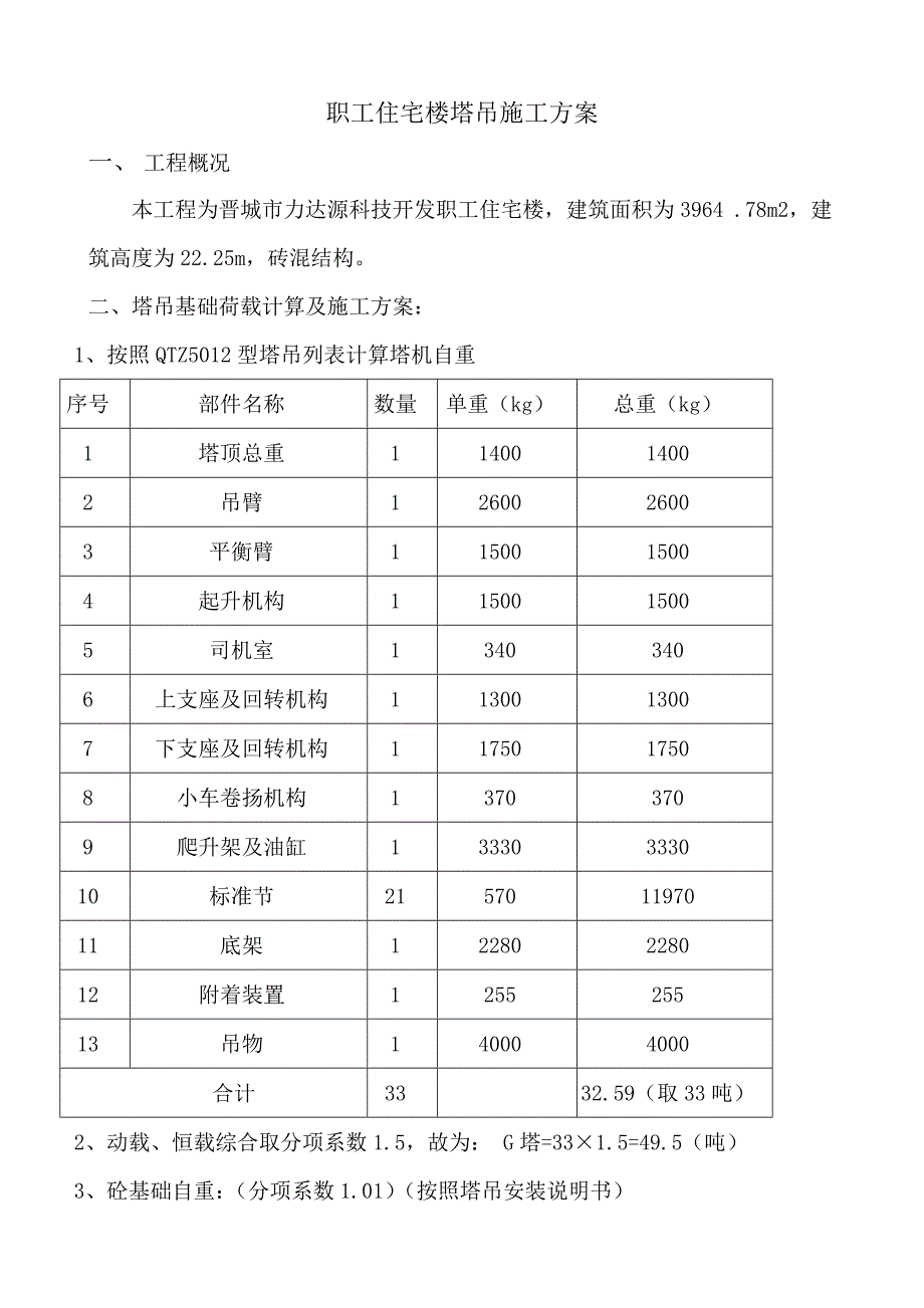 某住宅楼塔吊施工方案_第1页