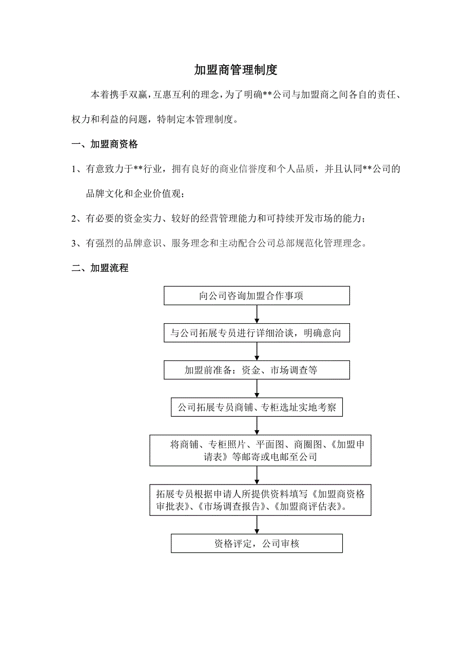 加盟商管理制度_第1页