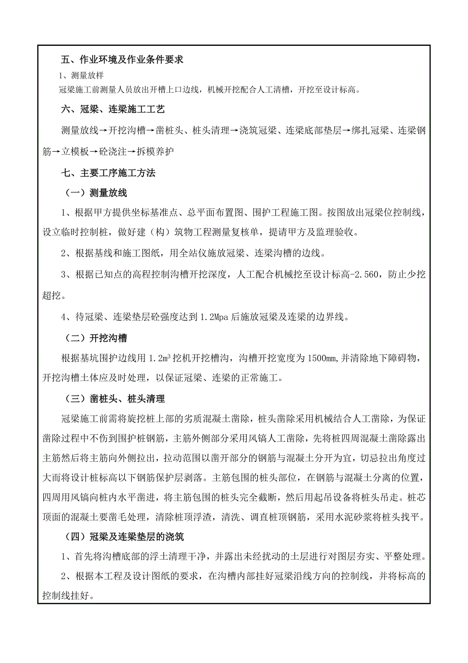 冠梁施工技术交底记录_第2页