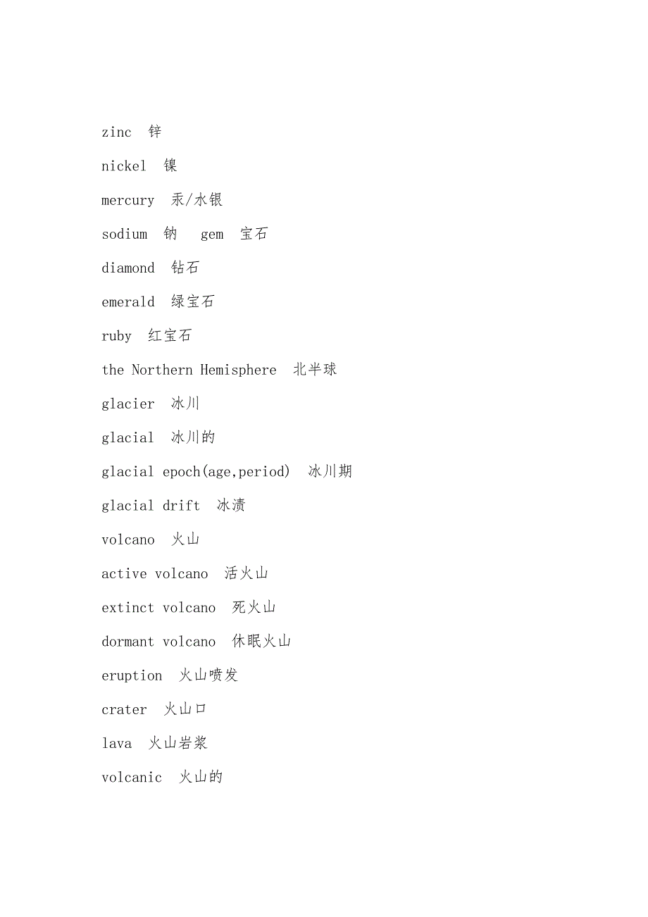 IBT听力阅读专业词汇分类地质类.docx_第3页