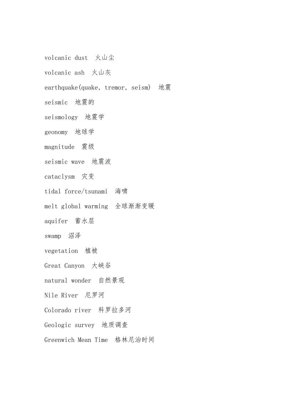 IBT听力阅读专业词汇分类地质类.docx_第4页