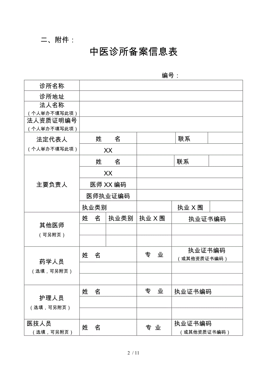 中医诊所备案所需汇报材料文书_第2页