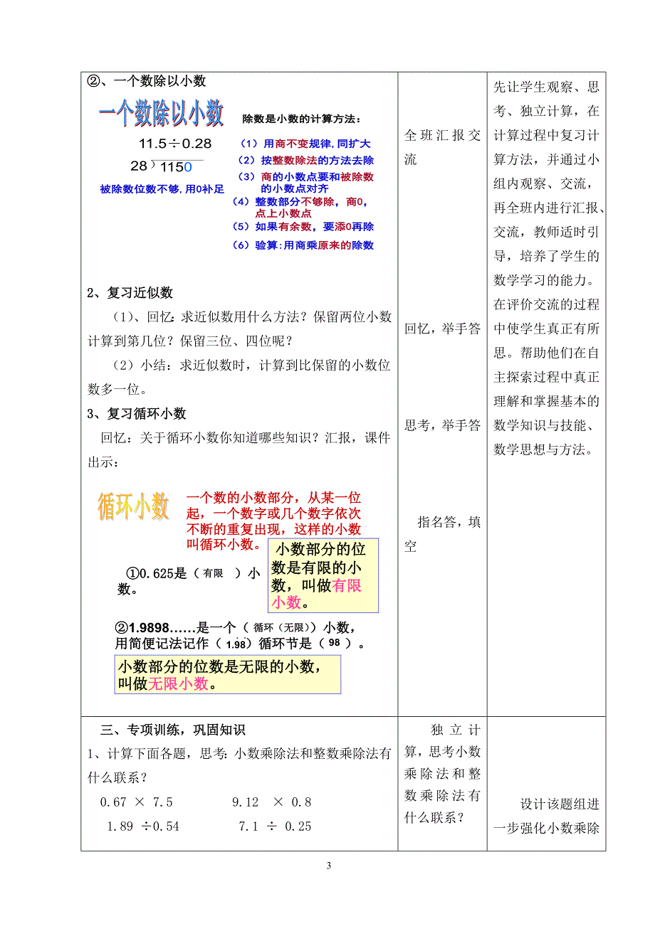 《小数除法整理与复习》教学设计.docx_第3页