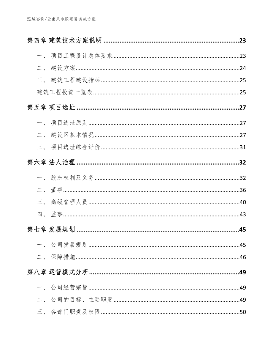 云南风电胶项目实施方案_范文_第4页