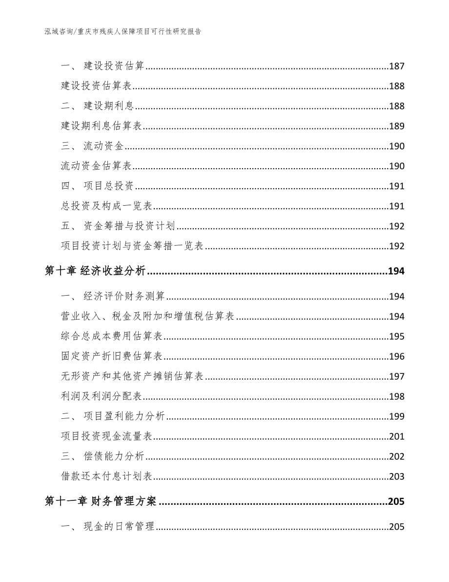 重庆市残疾人保障项目可行性研究报告【模板参考】_第5页