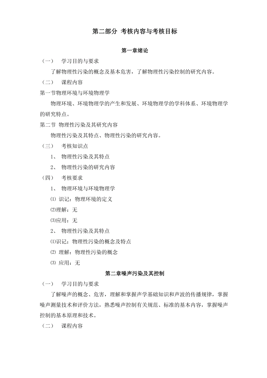 噪声控制工程自学考试大纲_第2页