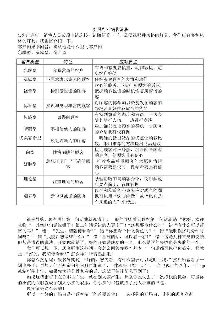 灯具行业销售流程_第1页