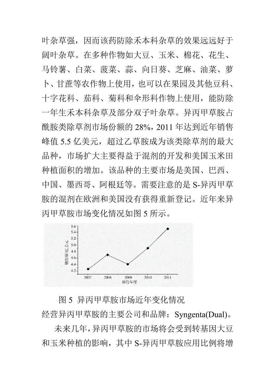 酰胺类除草剂的应用及其发展趋势_第5页