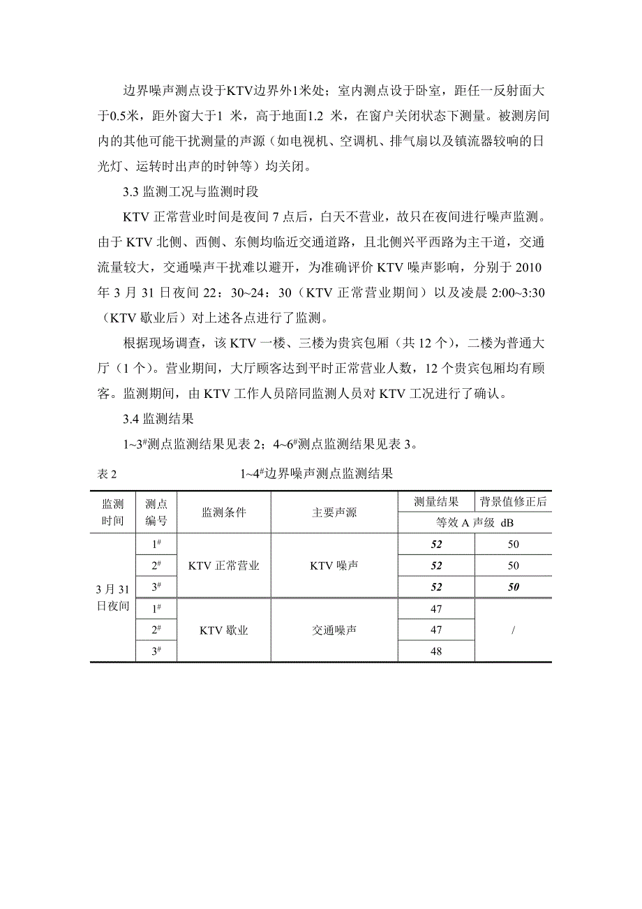 某营业性文化娱乐场所噪声监测与评价实例_第3页