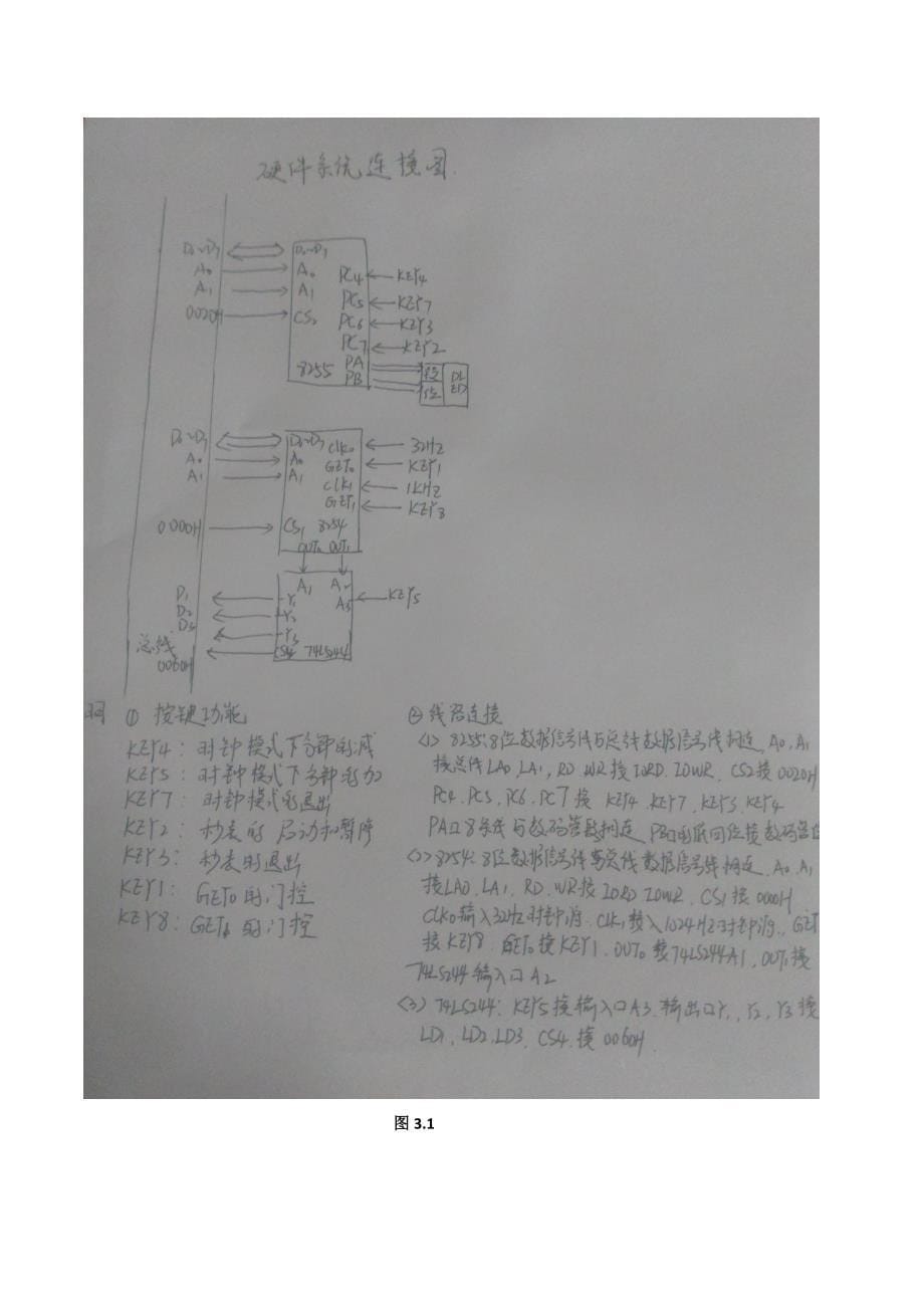 微机课程设计报告数字时钟系统与自动报时系统设计_第5页