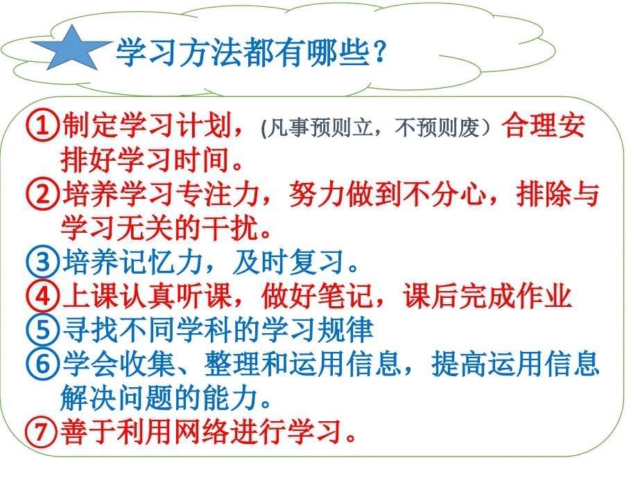 道德与法治粤教版七年级上3.2好方法好习惯课件_第5页