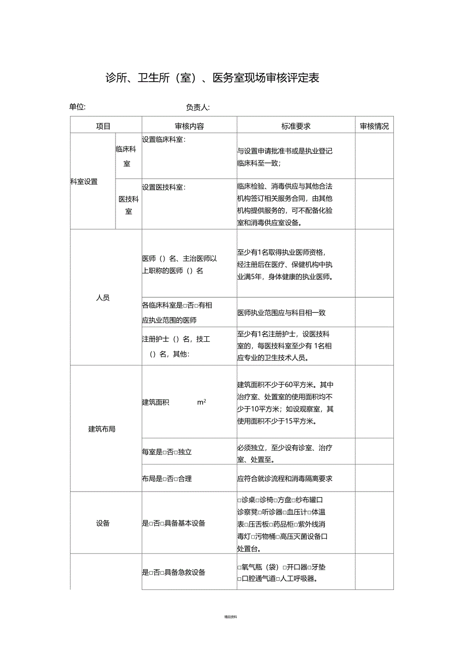 内科诊所标准_第1页