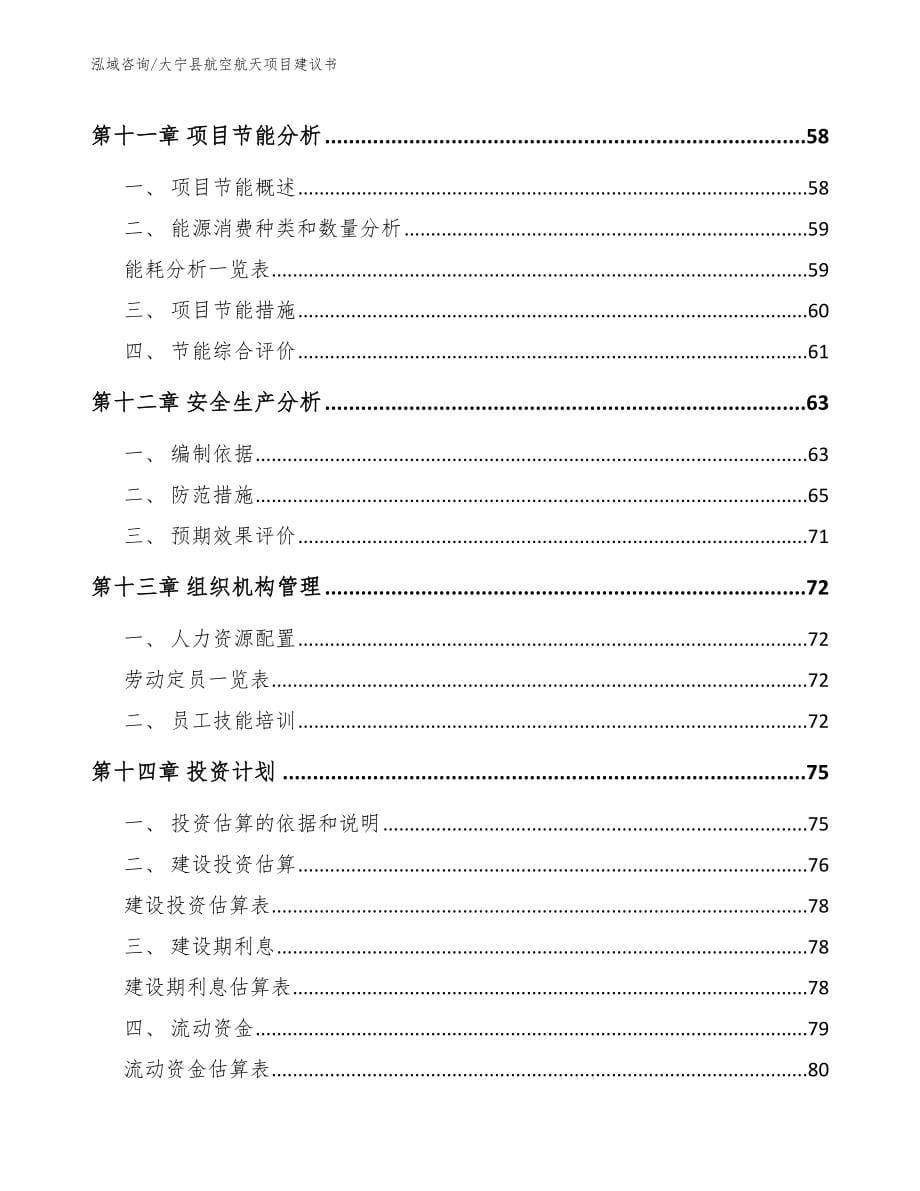 大宁县航空航天项目建议书【模板参考】_第5页