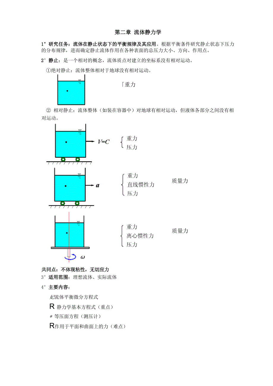 流体力学 第二章 流体静力学_第1页
