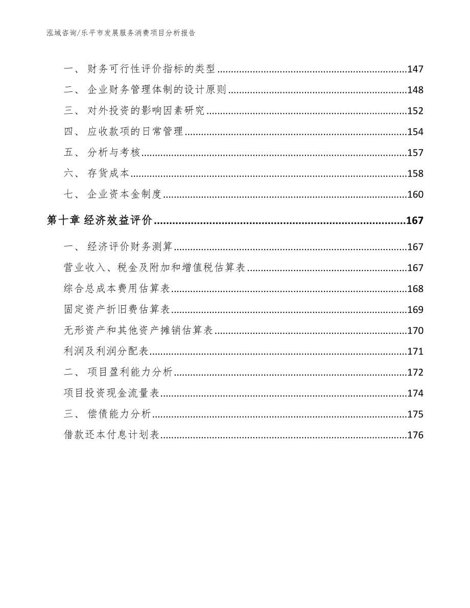 乐平市发展服务消费项目分析报告_第5页