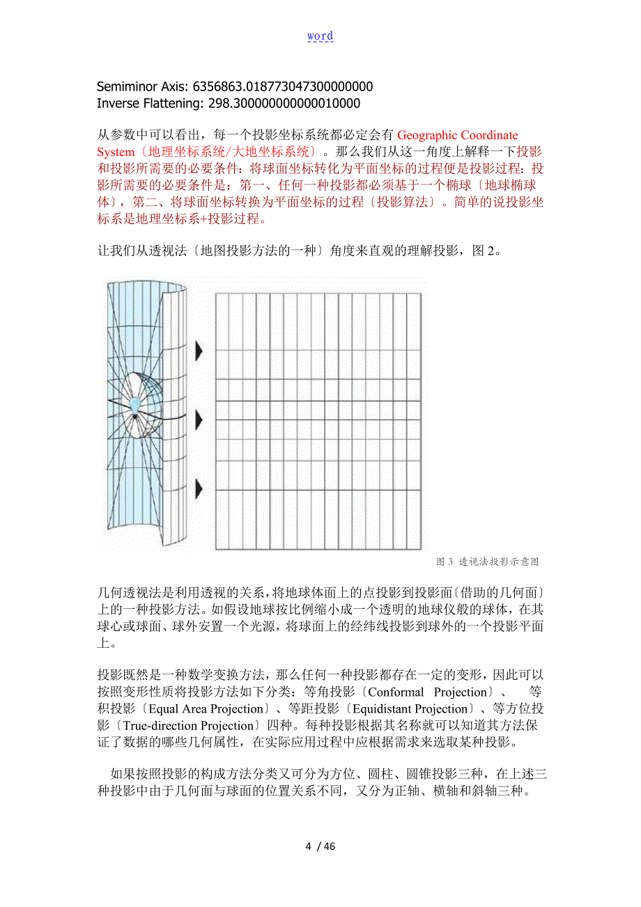 地球椭球体Ellipsoid大地基准面Datum及地图投影Projection三者地基本概念_第4页
