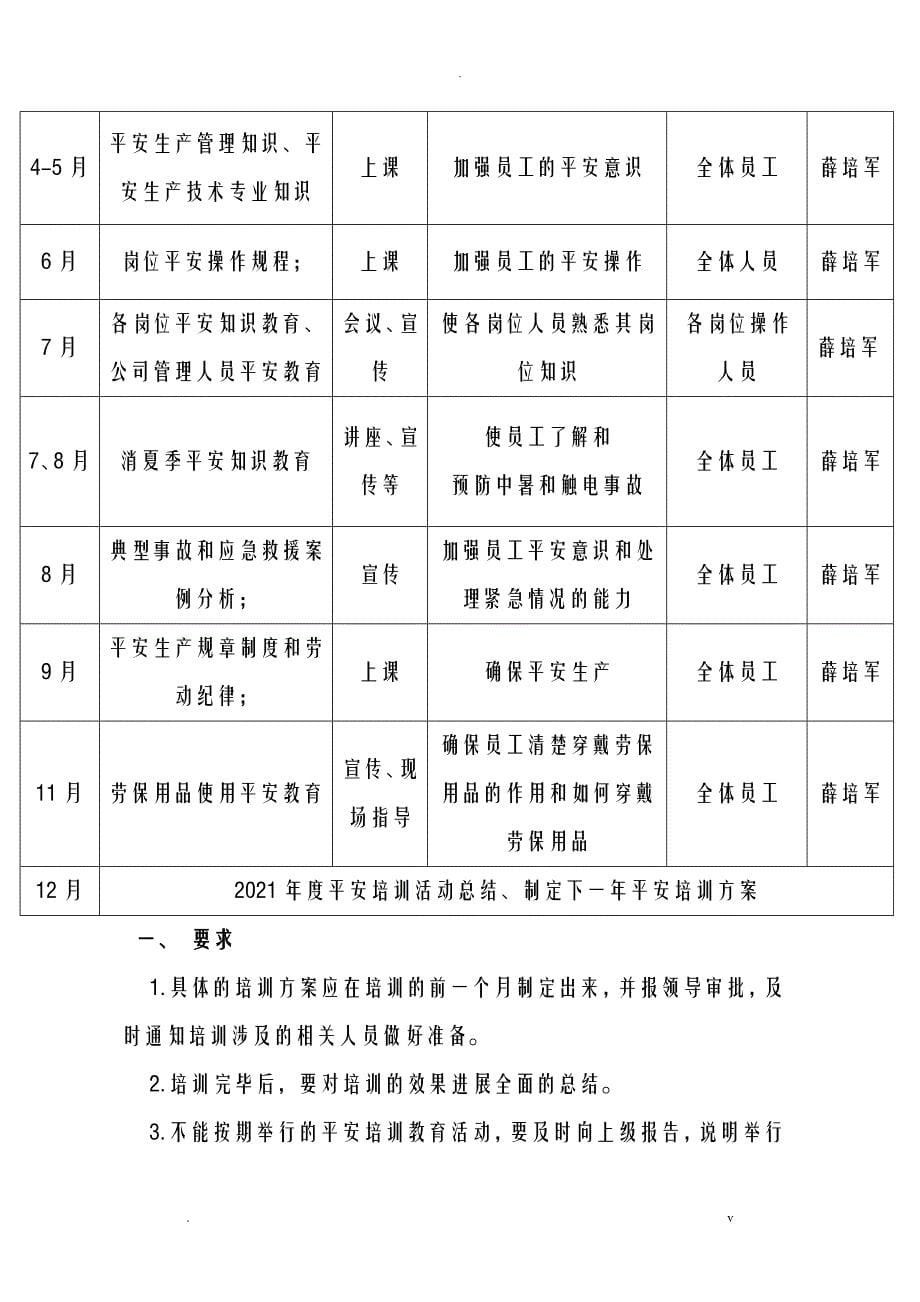 露天矿年度安全教育培训计划实施_第5页