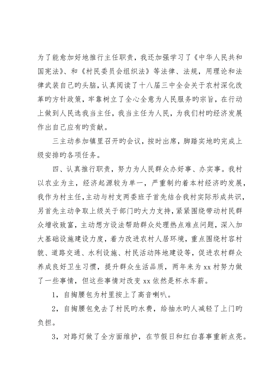 村委主任终述职报告_第2页