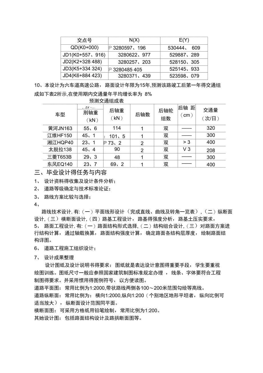 道桥专业任务书_第5页