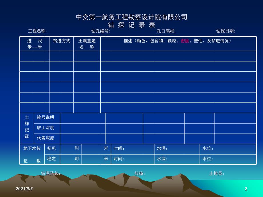 钻探记录方法PPT课件_第2页