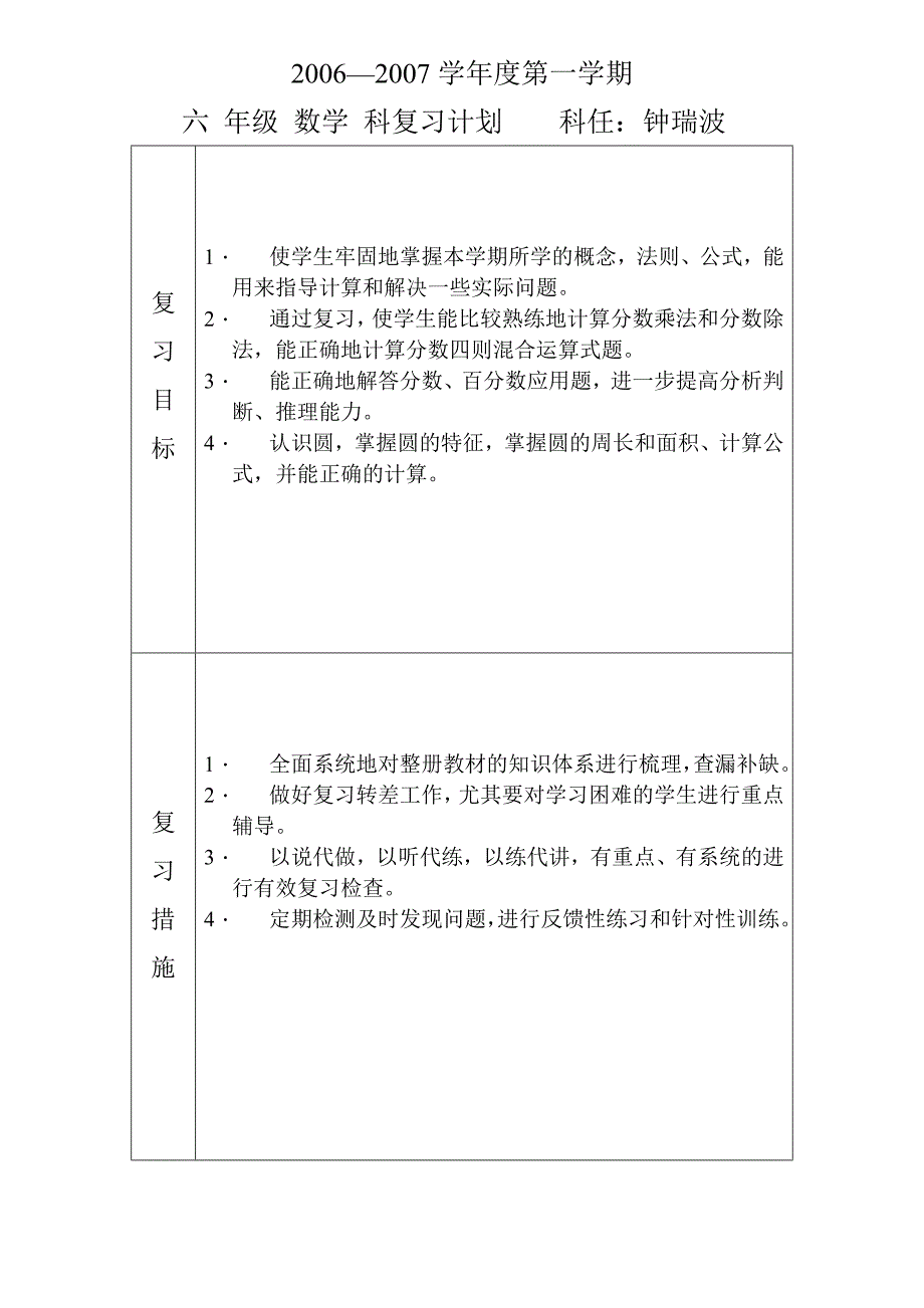 六年级数学复习计划.doc_第1页