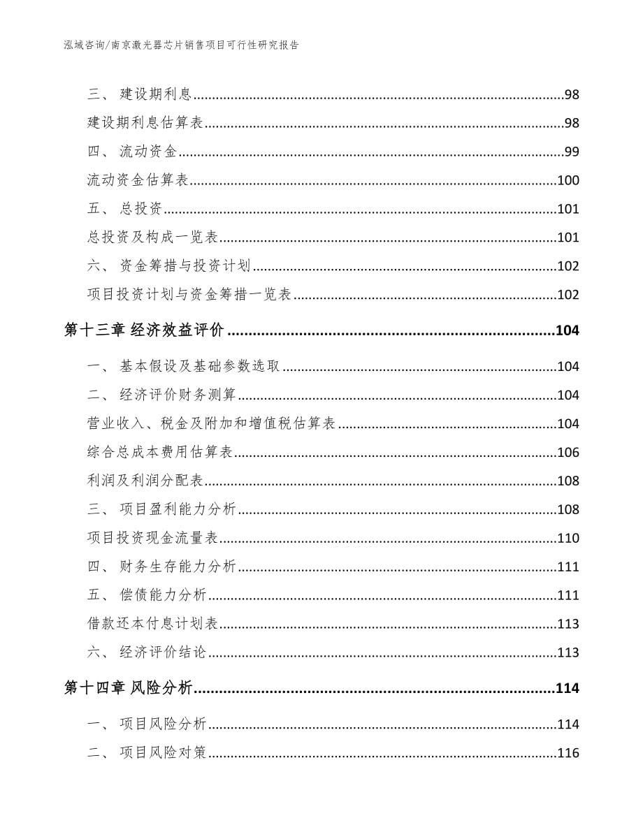 南京激光器芯片销售项目可行性研究报告（模板范本）_第5页