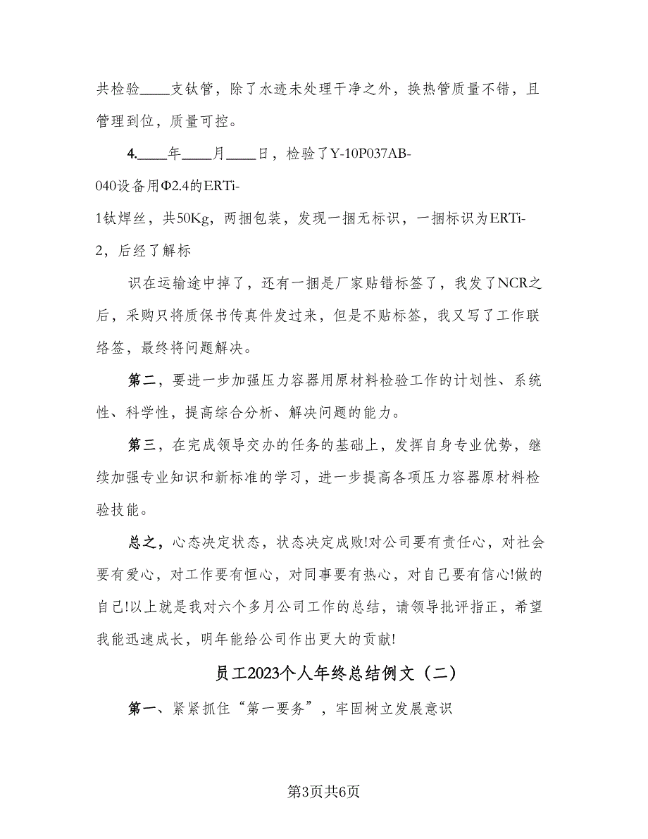 员工2023个人年终总结例文（2篇）.doc_第3页