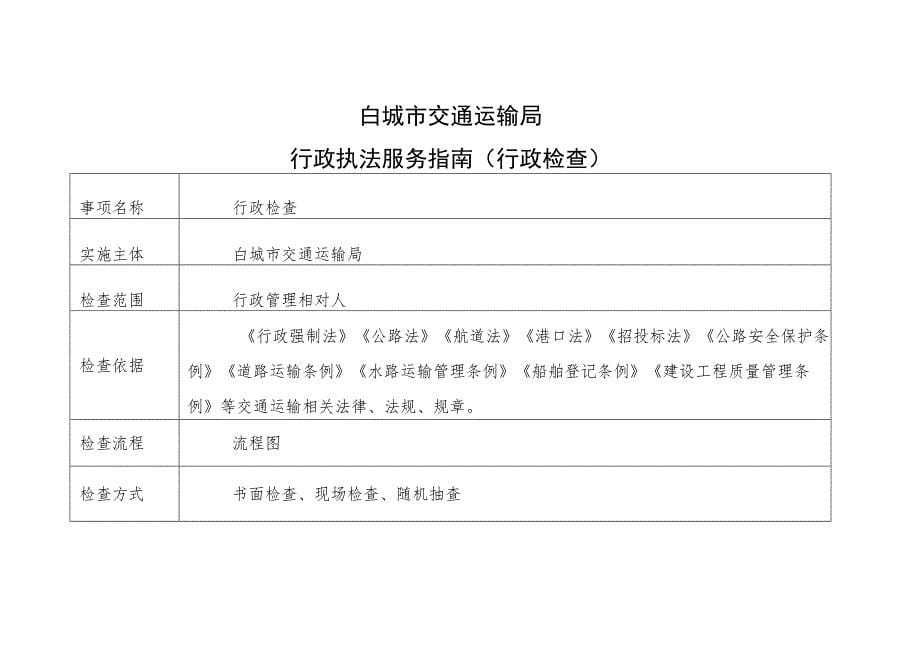 白城市交通运输局行政执法服务指南行政处罚_第5页