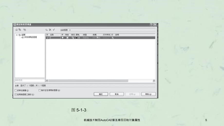 机械技术制图AutoCAD第五章图层和对象属性课件_第5页