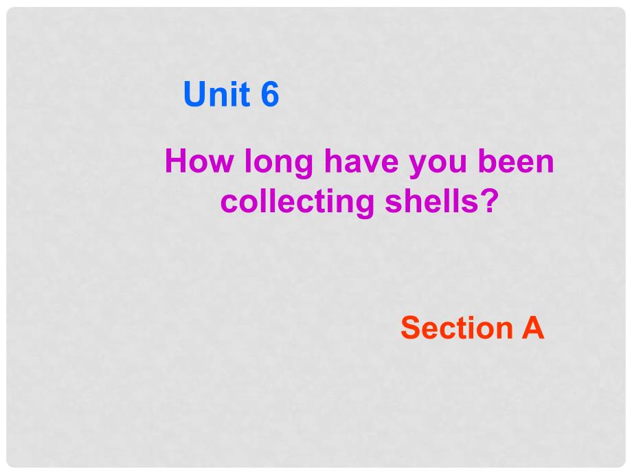 八年级英语下册 Unit 6 How long have you been collecting shells section A课件 人教新目标版_第2页