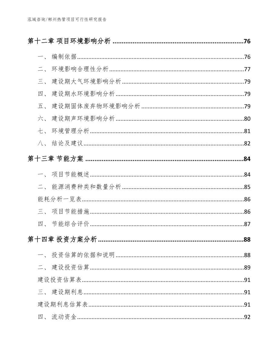 郴州热管项目可行性研究报告【模板范本】_第5页