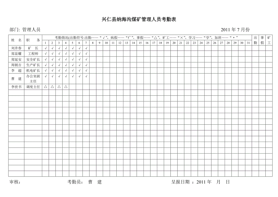 职工考勤表_第3页