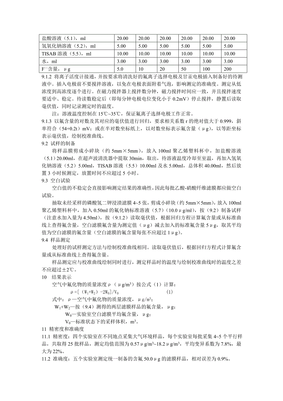 环境空气 氟化物的测定滤膜采样氟离子选择电极法.doc_第3页