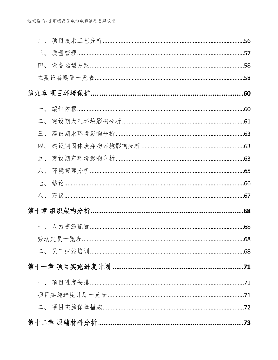 资阳锂离子电池电解液项目建议书（模板）_第3页