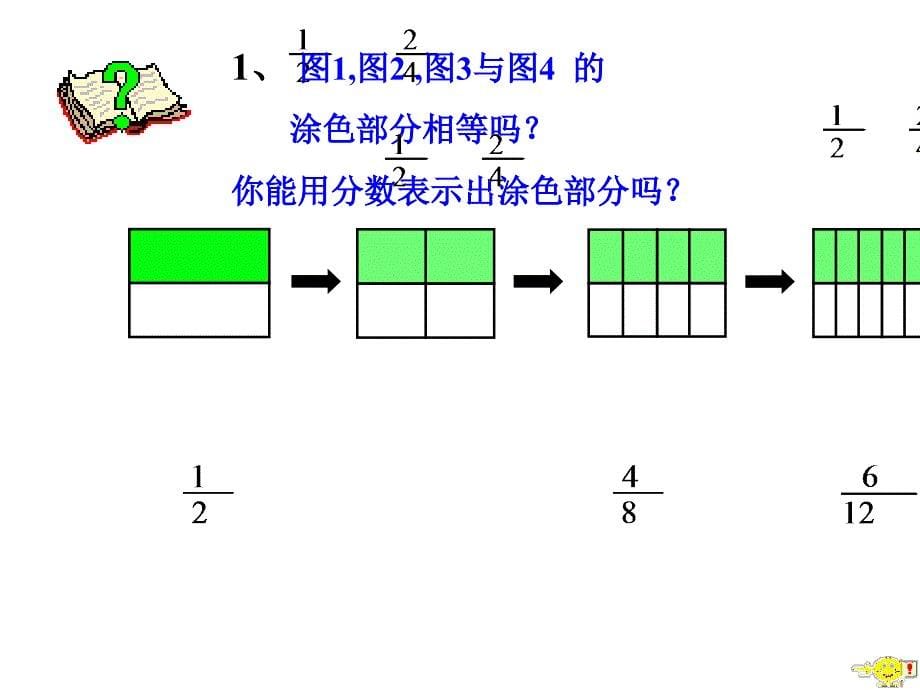 人教版小学五年级数学下册分数的基本性质课件_第5页