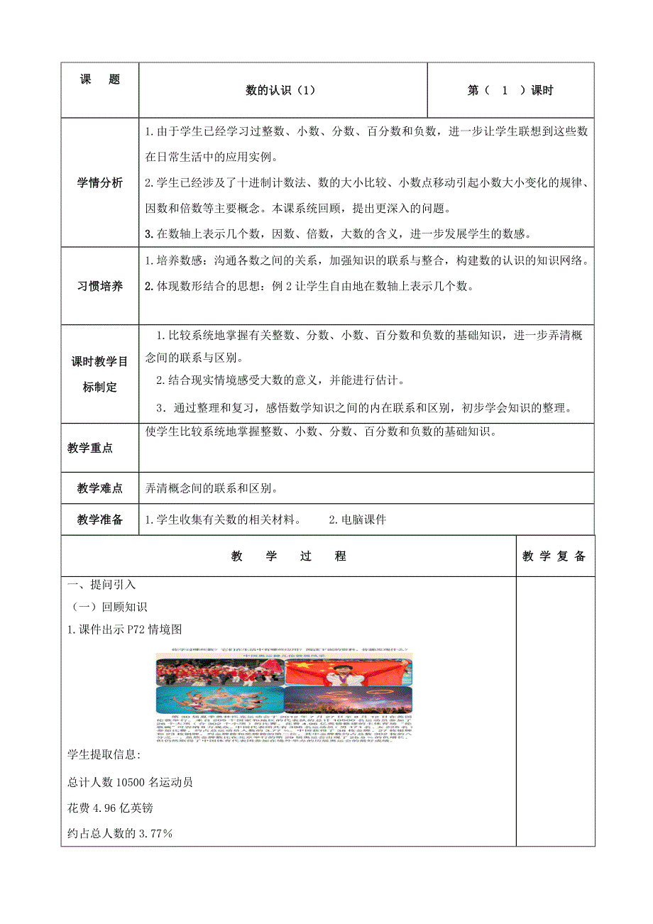 最新部编人教版六年级数学下册第六单元《整理与复习》教案_第1页