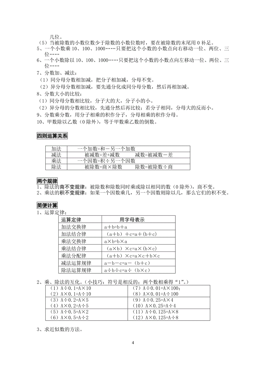 苏教版数学六年级下册晨诵内容_第4页