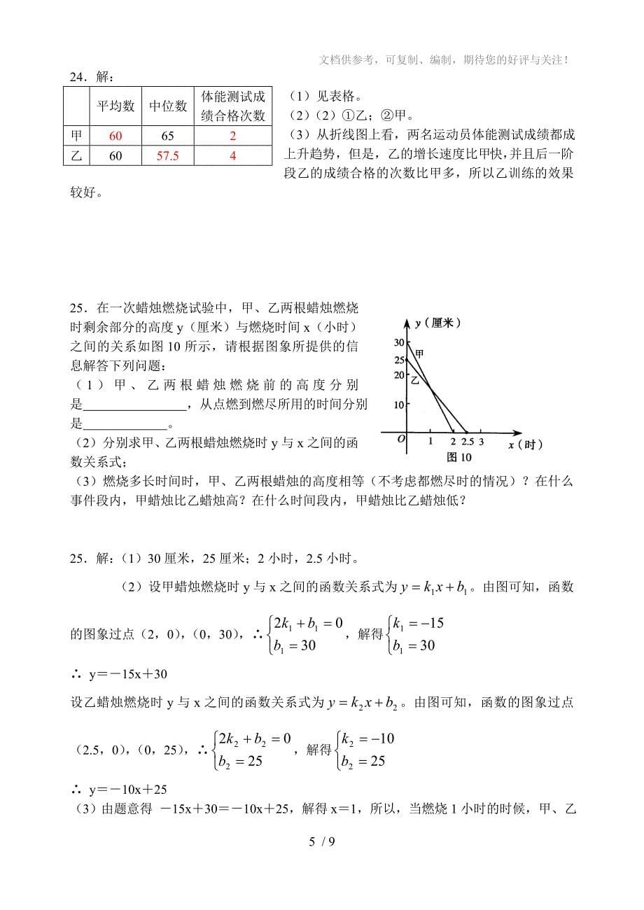 2011年黔东南中考数学模拟试题及参考答案_第5页