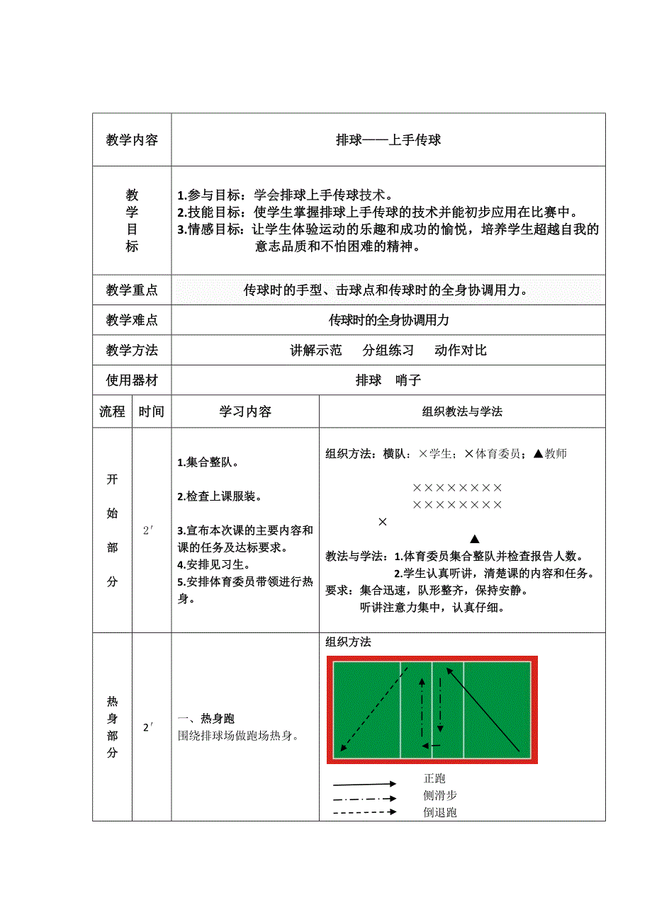 教学内容排球——上手传球教.docx_第1页