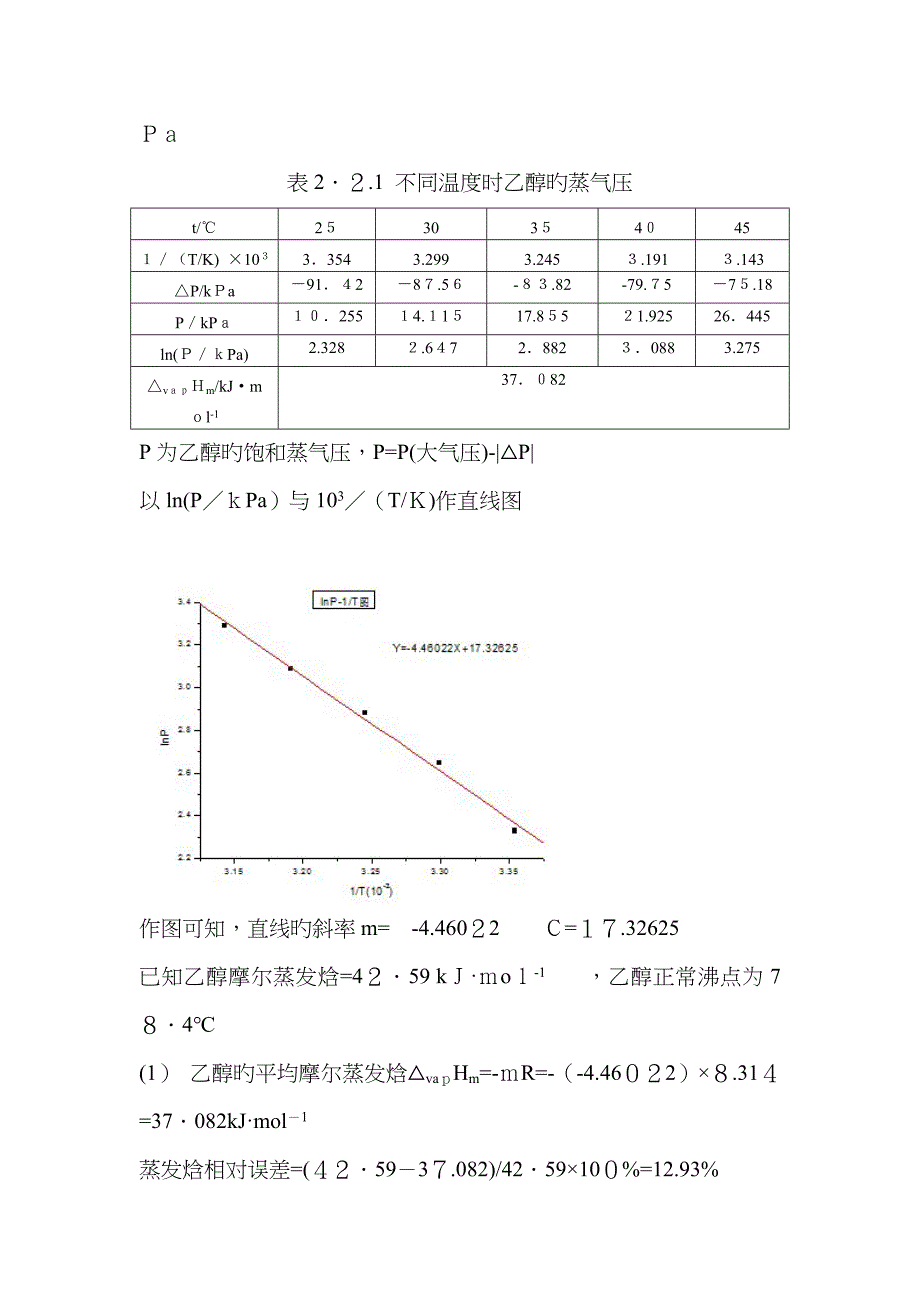 饱和蒸汽压的测定_第4页