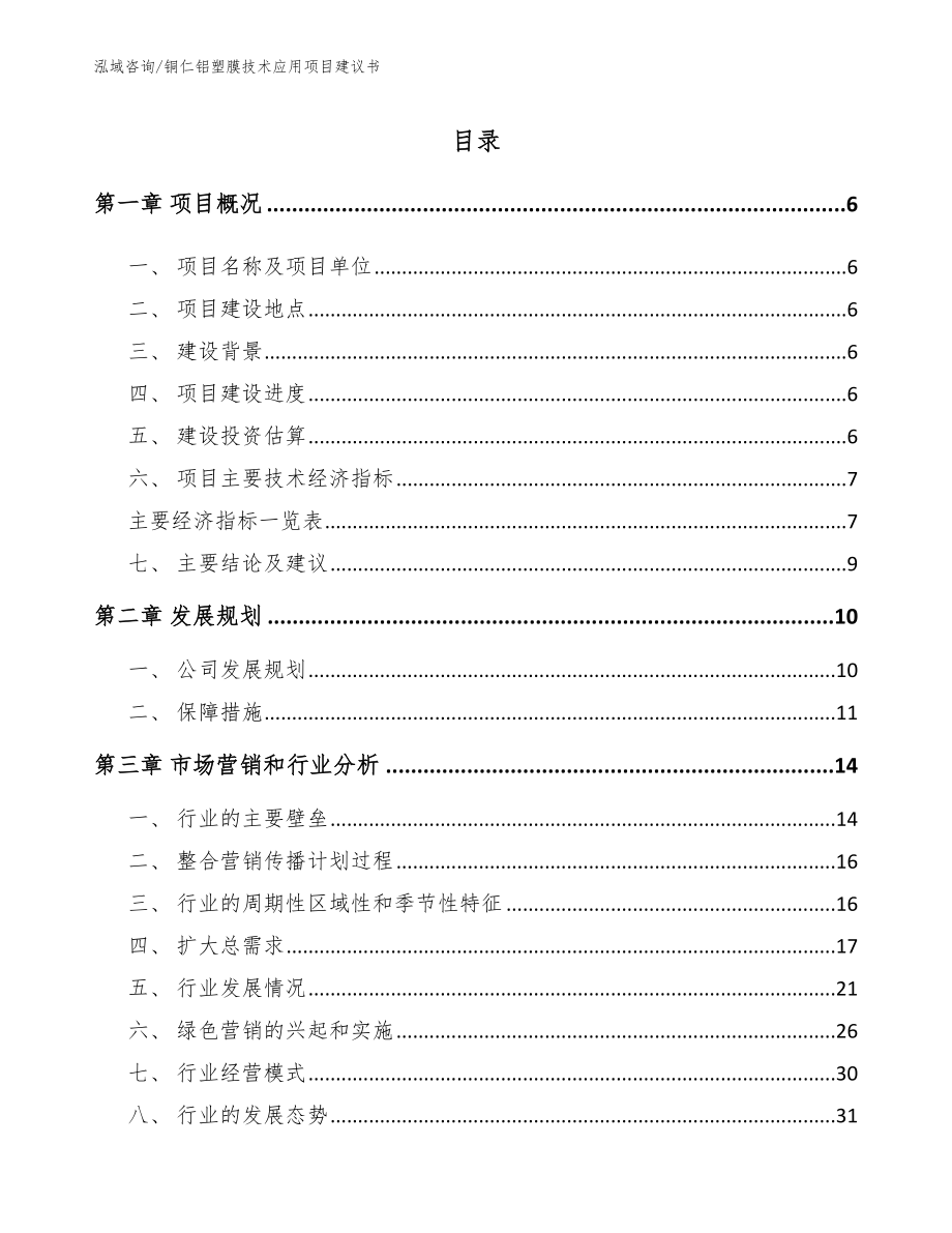 铜仁铝塑膜技术应用项目建议书（模板范文）_第1页