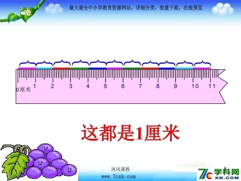 小学二年级数学上册《认识厘米》ppt课件（谷风校园）_第5页