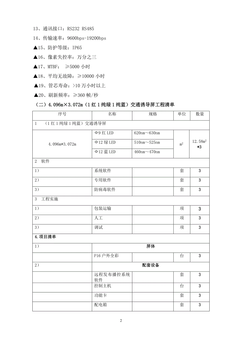 采购项目技术规格、参数及要求_第2页