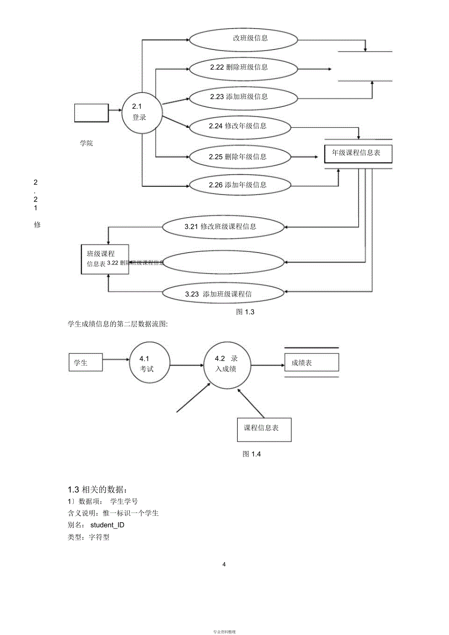学生信息管理系统_数据库课程设计报告_第4页
