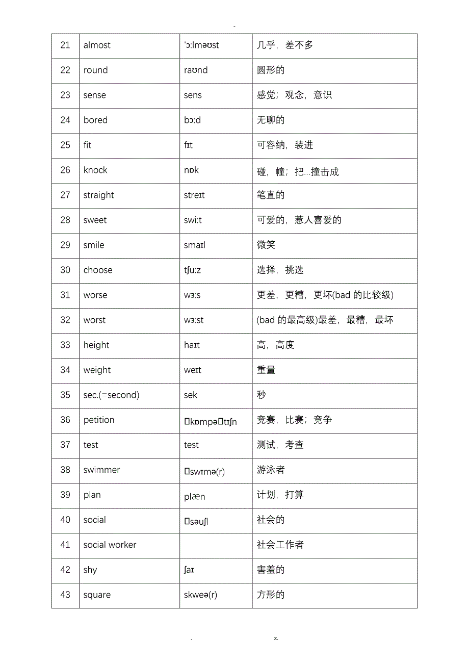 牛津英语8A单词表_第2页